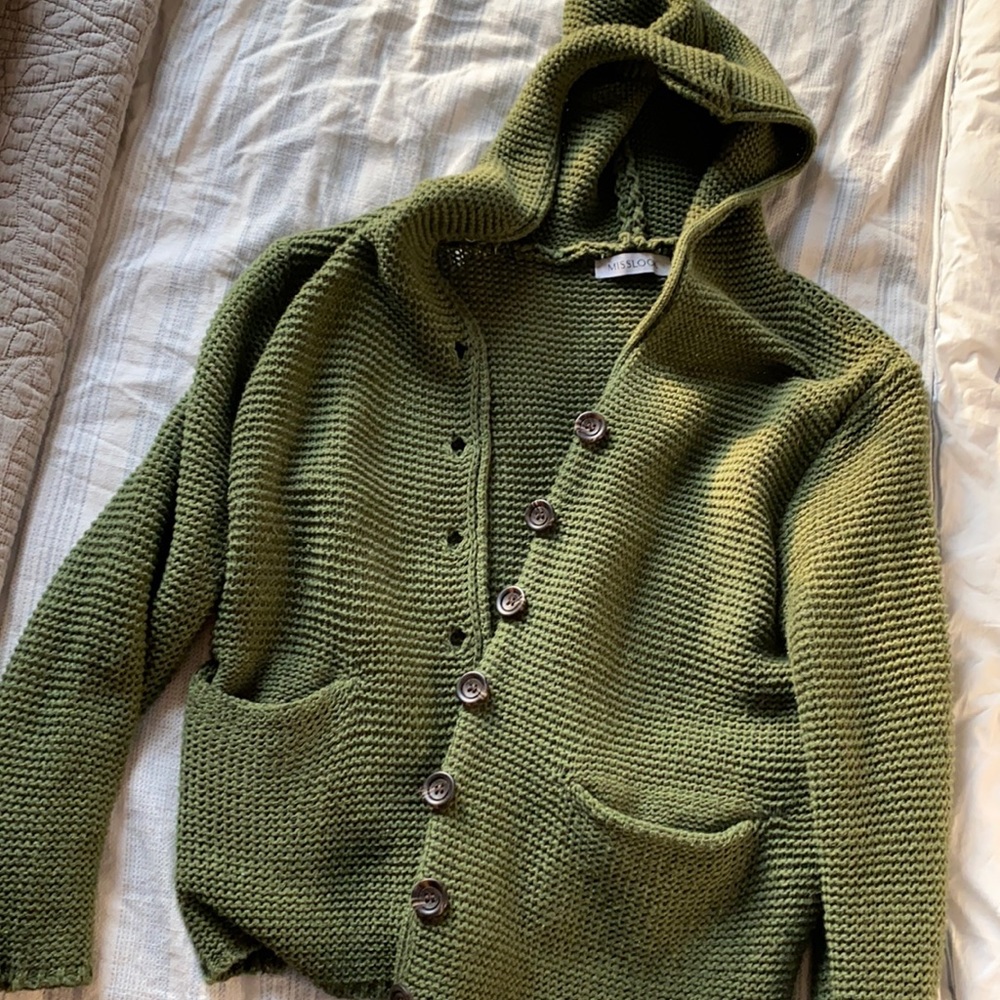 Hooded Green Sweater